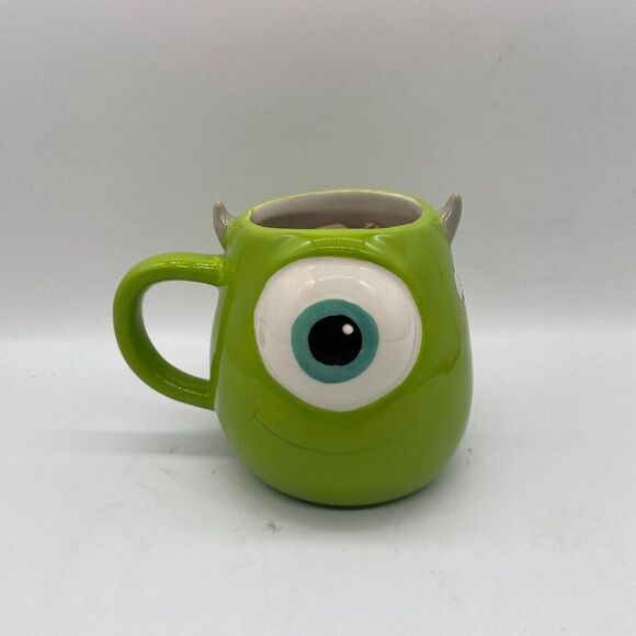 Disney Monsters Inc Mike Wazowski Mug Coffee 20 Oz. Ceramic 3D Figural Green - Picture 1 of 6